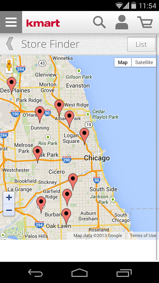 Kmart for Android in 2013 – Store Finder