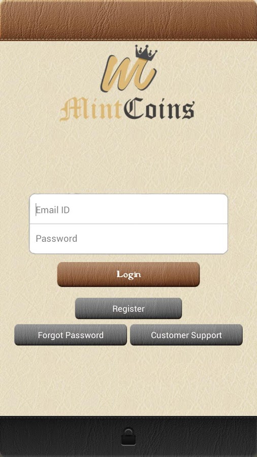 MintCoins for Android in 2013 – Login