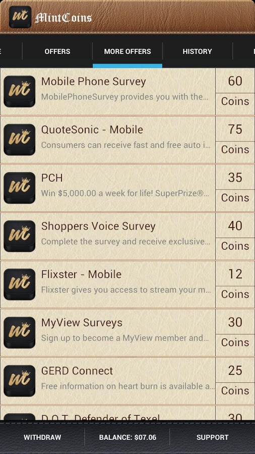 MintCoins for Android in 2013 – More Offers