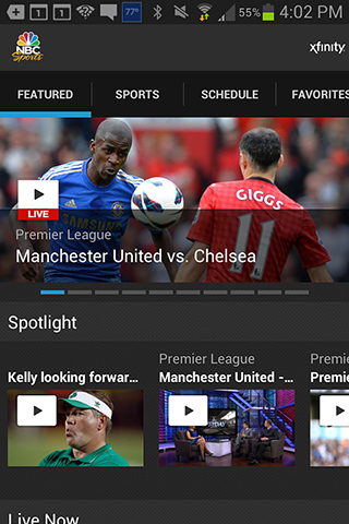 NBC Sports Live Extra for Android in 2013