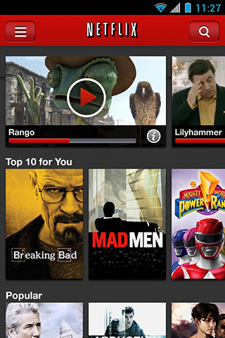 Netflix for Android in 2013