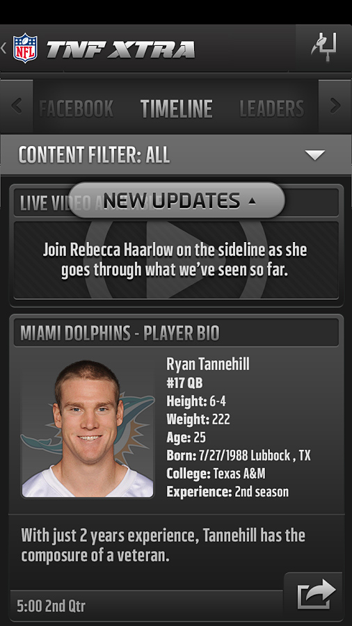 NFL Mobile for Android in 2013 – Timeline