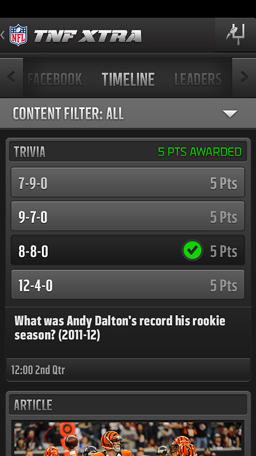 NFL Mobile for Android in 2013 – Timeline