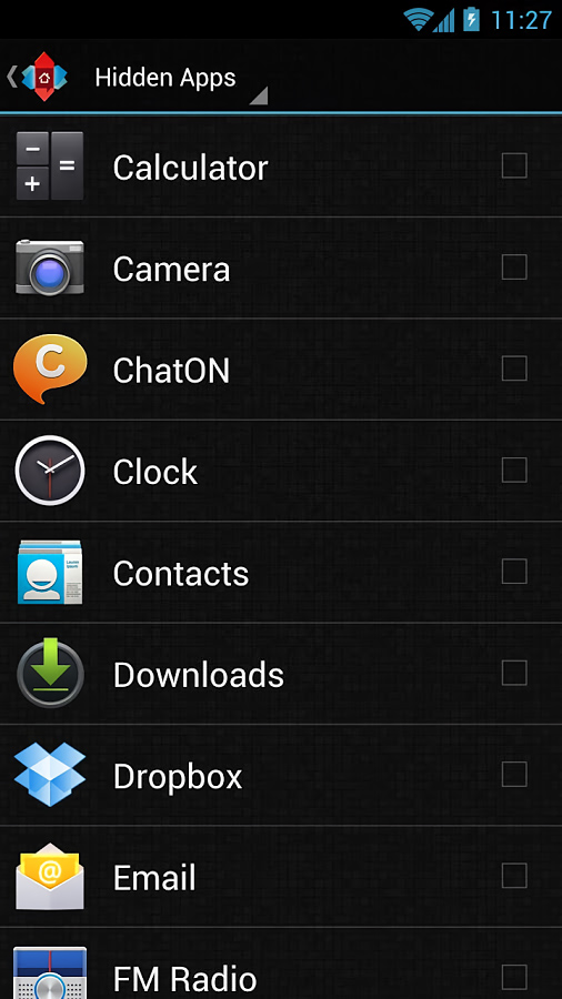 Nova Launcher Prime for Android in 2013 – Hidden Apps