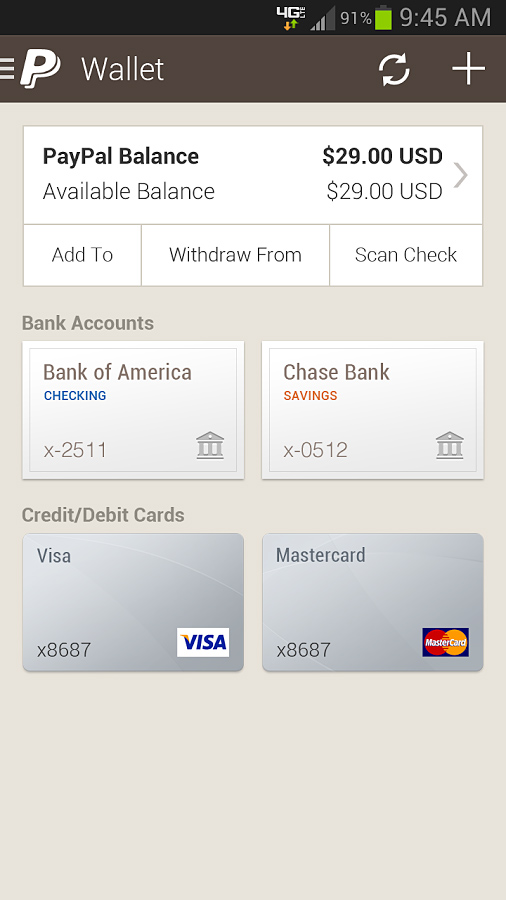 PayPal for Android in 2013 – Wallet