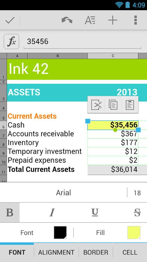 Quickoffice for Android in 2013