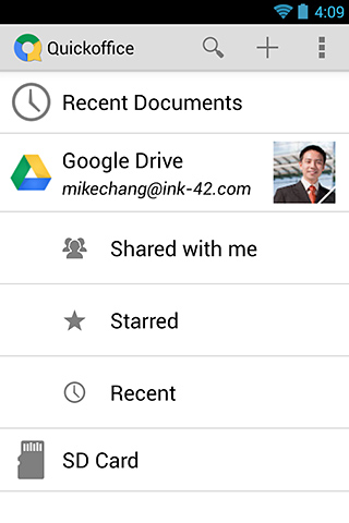 Quickoffice for Android in 2013