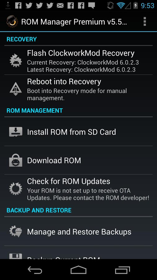 ROM Manager for Android in 2013 – ROM Manager Premium