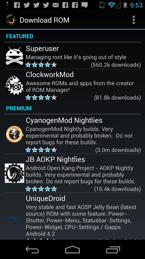 ROM Manager for Android in 2013 – Download ROM