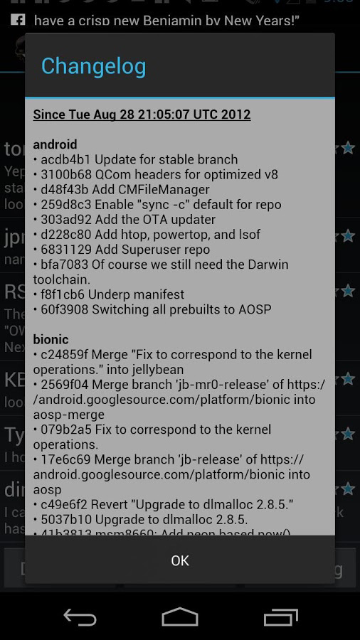 ROM Manager for Android in 2013 – Changelog