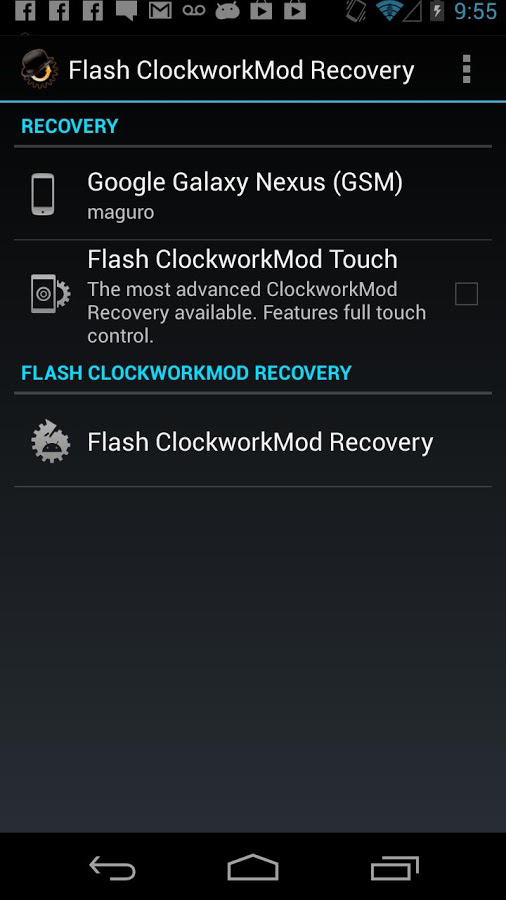 ROM Manager for Android in 2013 – FlashclockworkMod Recovery
