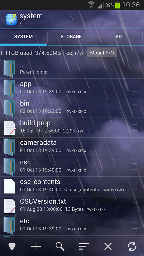 Root Explorer for Android in 2013 – System