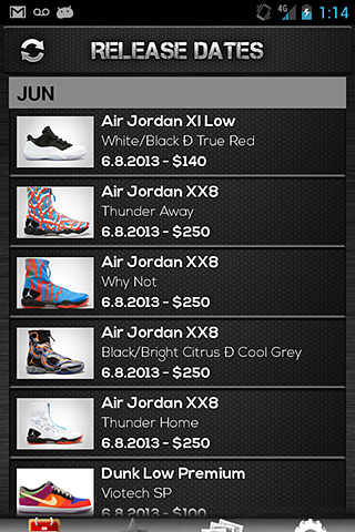 SC - Nike/Jordan Release Dates for Android in 2013