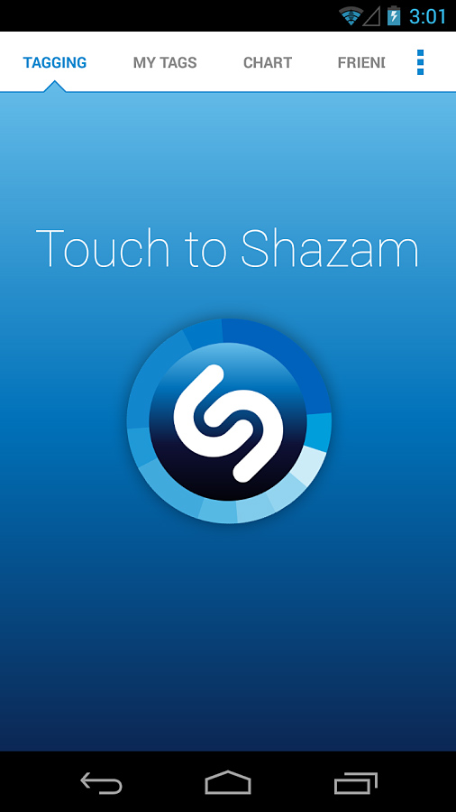 Shazam for Android in 2013 – Touch to Shazam
