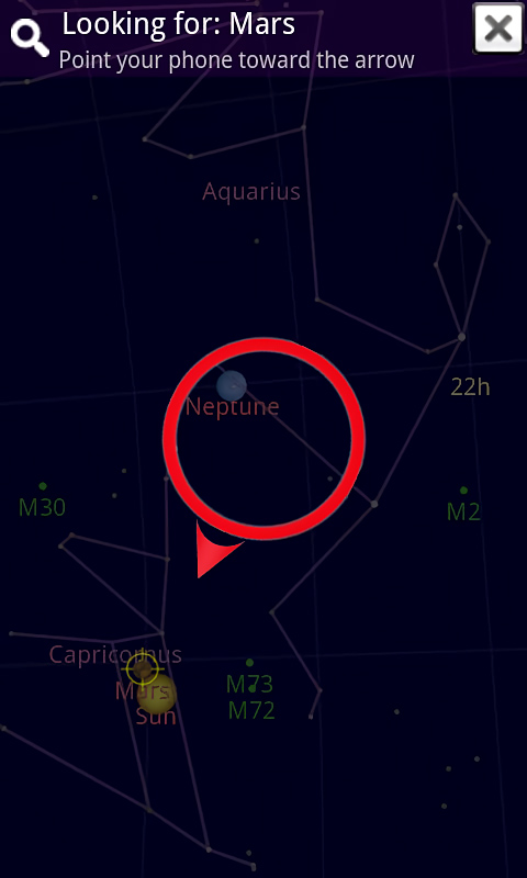 Sky Map for Android in 2013 – Looking for: Mars