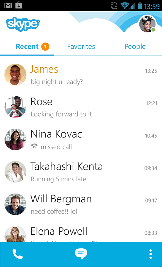 Skype for Android in 2013 – Recent