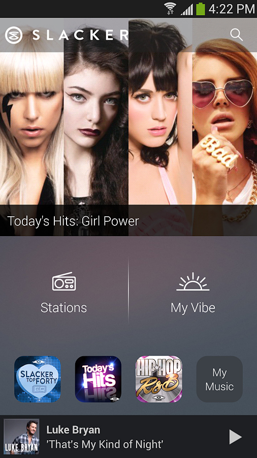 Slacker Radio for Android in 2013