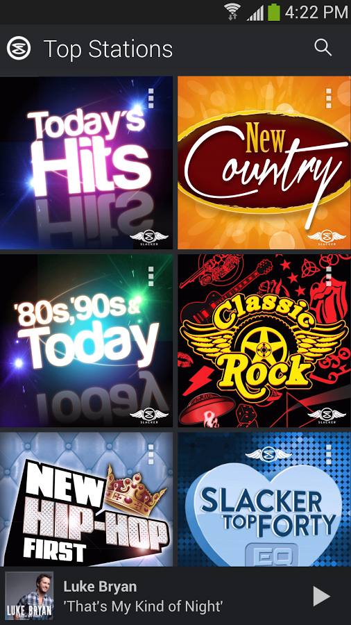 Slacker Radio for Android in 2013 – Top Stations