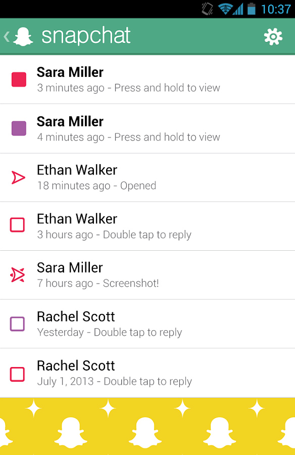 Snapchat for Android in 2013