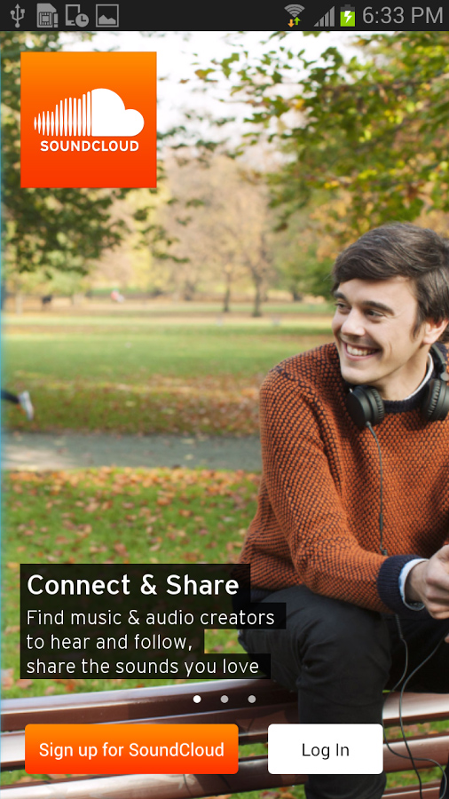 SoundCloud for Android in 2013 – Sign Up