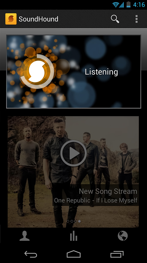 SoundHound for Android in 2013 – Listening