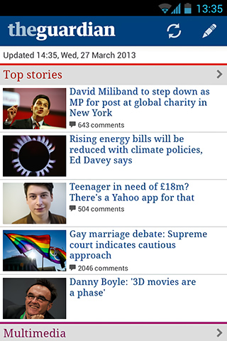 The Guardian for Android in 2013
