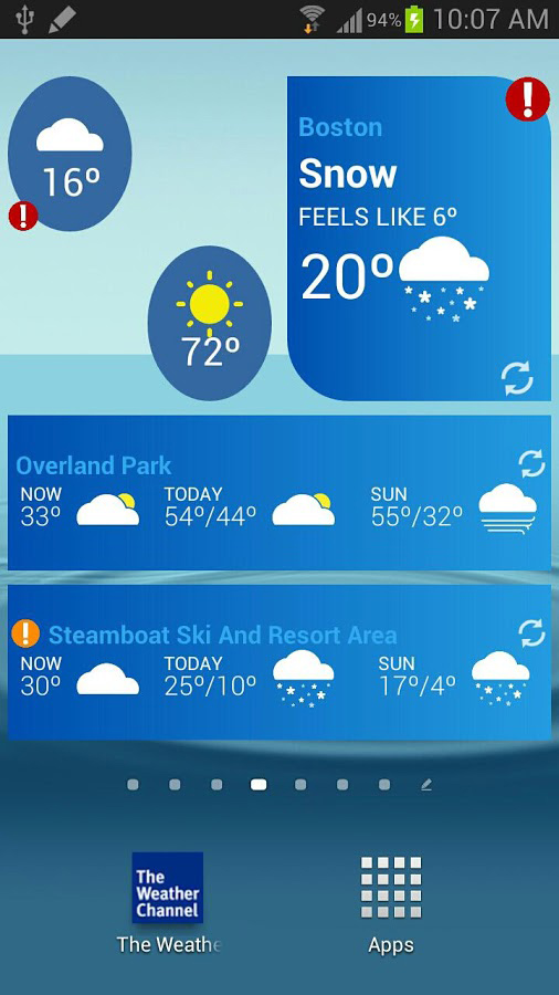 The Weather Channel for Android in 2013