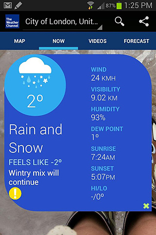 The Weather Channel for Android in 2013