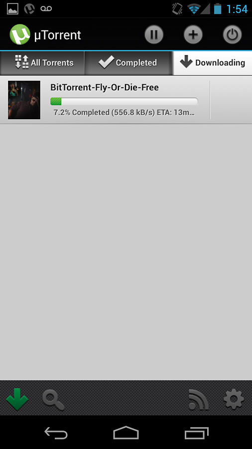 µTorrent - Torrent App for Android in 2013 – Downloading