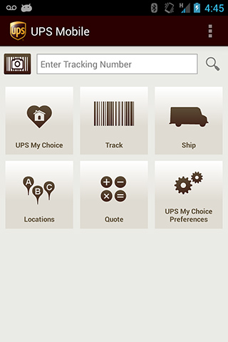 UPS Mobile for Android in 2013