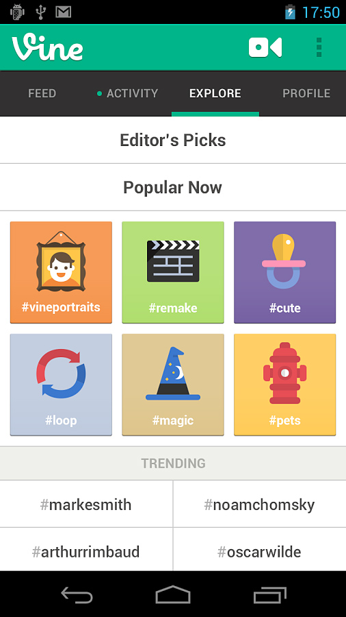 Vine for Android in 2013 – Explore