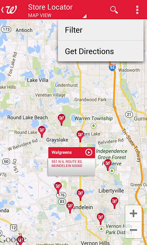 Walgreens for Android in 2013 – Store Locator