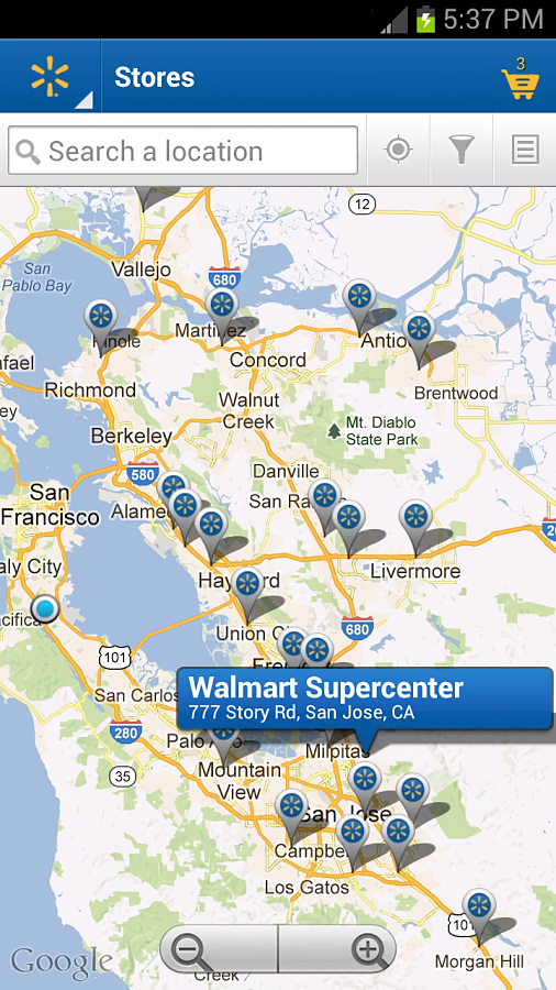 Walmart for Android in 2013 – Stores