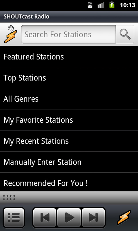 Winamp for Android in 2013 – SHOUTcast Radio