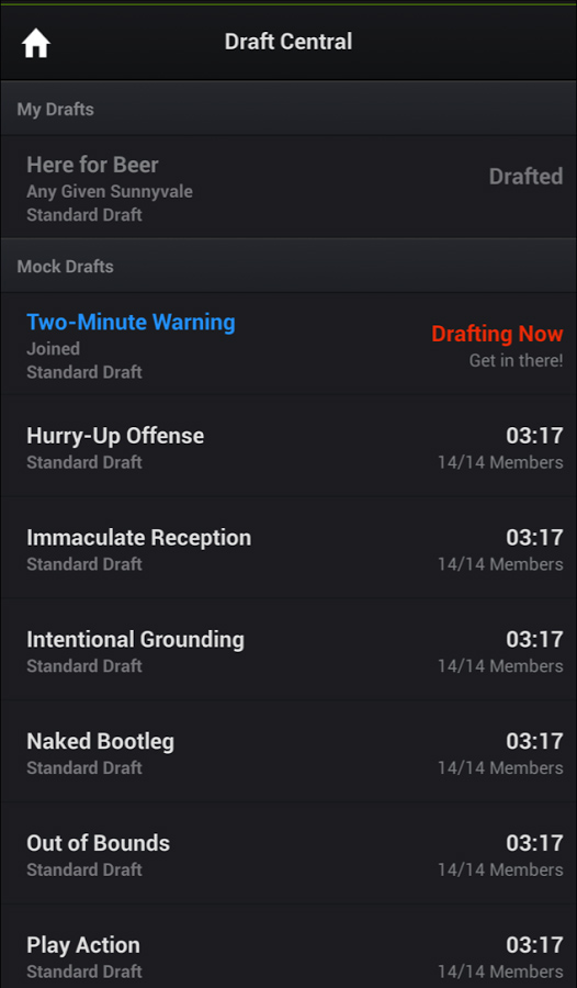 Yahoo Fantasy Sports Football for Android in 2013 – Draft Central