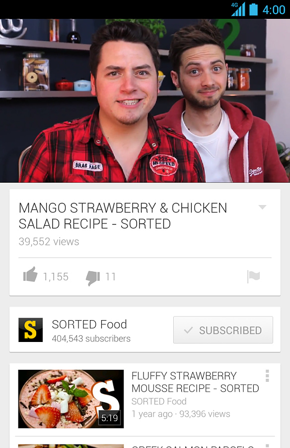 YouTube for Android in 2013