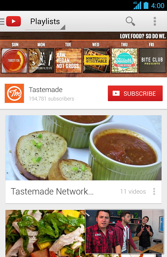 YouTube for Android in 2013 – Playlists