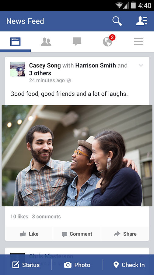 Facebook for Android in 2014 – News Feed