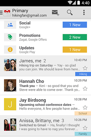 Gmail for Android in 2014