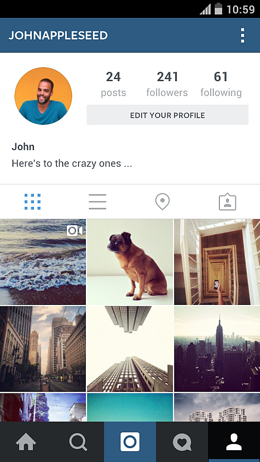 Instagram for Android in 2014 – Profile