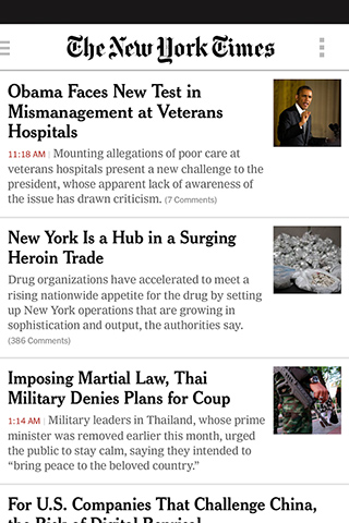 NYTimes for Android in 2014