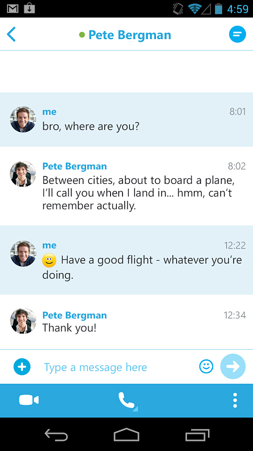 Skype for Android in 2014