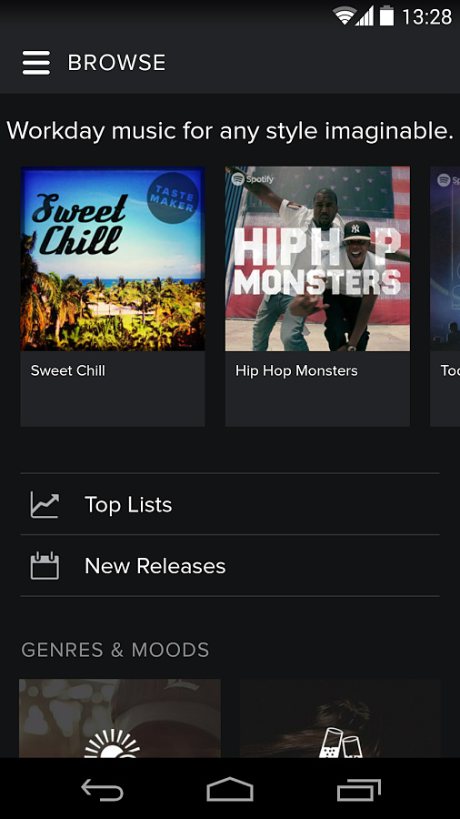 Spotify for Android in 2014 – Browse
