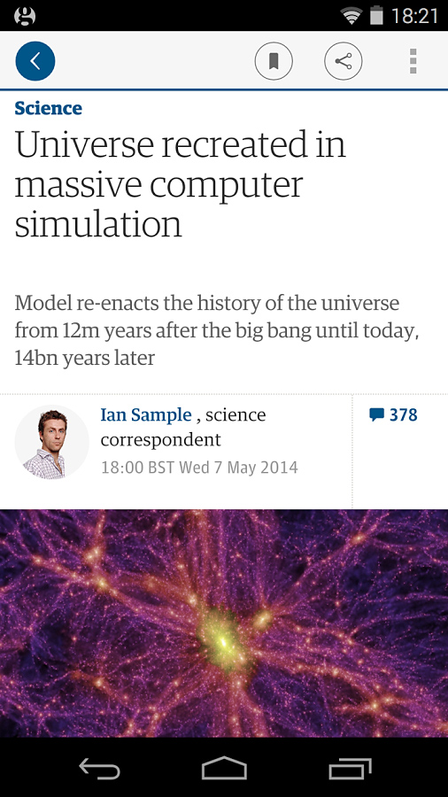 The Guardian for Android in 2014 – Science
