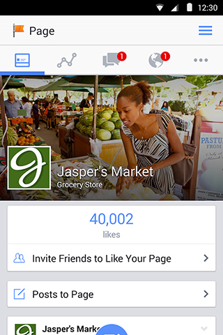 Facebook Pages Manager for Android in 2015