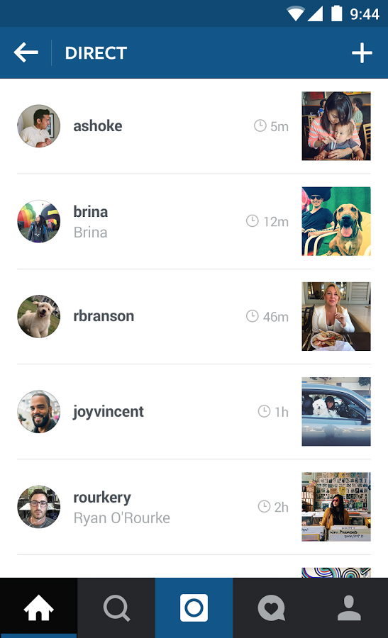 Instagram for Android in 2015 – Direct