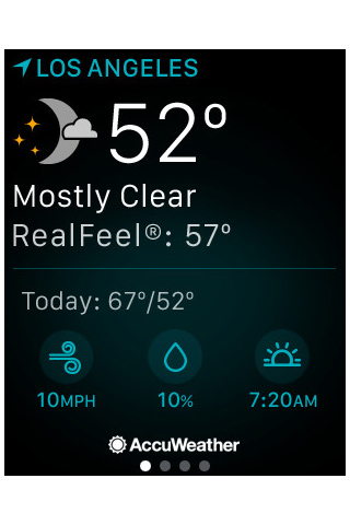 AccuWeather for Apple Watch in 2015