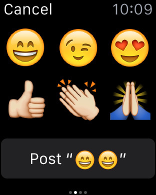 Instagram for Apple Watch in 2015 – Emoji