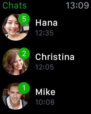 LINE for Apple Watch in 2015 – Chats