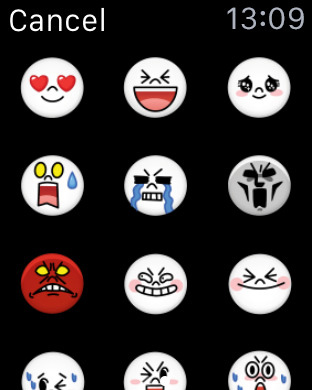 LINE for Apple Watch in 2015 – Emoticons